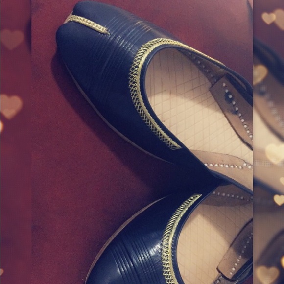 BNWT Handmade vintage pure leather flats, khussa, size8 jutti - Picture 2 of 9